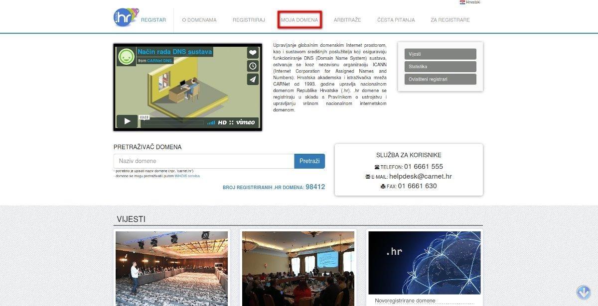 1.dns hr moja domena za web