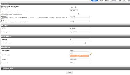 Joomla preko Softaculous